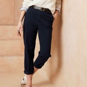 BANANA REPUBLIC Slim Flat Front Chino, Navy Blue, Size 6